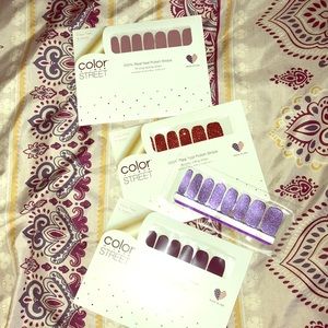 3 sets of Color Street nail strips
